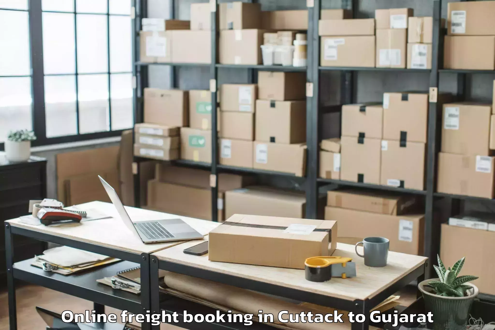 Get Cuttack to Dhrangadhra Online Freight Booking